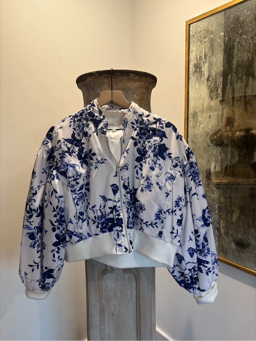 Anthropologie Floral Bomber